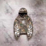 Ceekoo  -   Camouflage Hooded Coat Sweater Loose New Printed Men's and Women's Pullover Street Fashion Y2K Retro