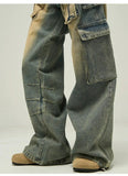 Ceekoo Baggy Multi-pocket Workwear Cargo Jeans