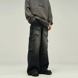 Ceekoo Baggy Multi-pocket Workwear Cargo Jeans