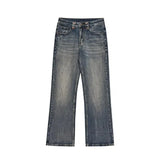 Ceekoo Bamboo Pattern Straight-leg Jeans