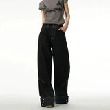 Ceekoo Black Wide Leg Jeans