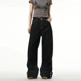 Ceekoo Black Wide Leg Jeans