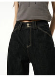 Ceekoo Black Wide Leg Jeans