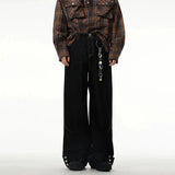 Ceekoo Black Wide Leg Jeans