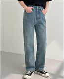 Ceekoo Blue Casual Straight Jeans