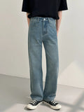 Ceekoo Blue Casual Straight Jeans