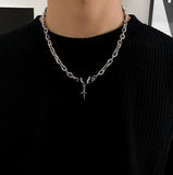 Ceekoo STAR PENDANT BLACK GEM MULTI-CHAIN NECKLACE