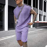 summer outfits men Summer New Men's Sports Casual Daily Loose Trendy Short-Sleeved Shirt Shorts Suit