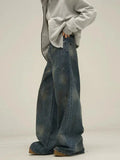 Ceekoo Dirty Blue Wide Leg Jeans