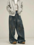 Ceekoo Dirty Blue Wide Leg Jeans