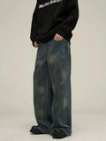 Ceekoo Dirty Blue Wide Leg Jeans