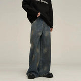 Ceekoo Dirty Blue Wide Leg Jeans