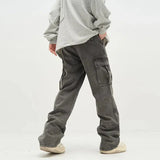 Ceekoo Gray Cargo Jeans