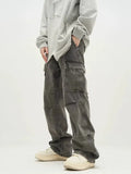 Ceekoo Gray Cargo Jeans