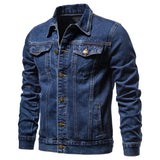 Ceekoo  Denim Jacket Men Fashion Motorcycle Jeans Jackets Mens Causal Oversized Cotton Casual Black Blue Denim Jacket Man Outerwear Coat