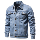 Ceekoo  Denim Jacket Men Fashion Motorcycle Jeans Jackets Mens Causal Oversized Cotton Casual Black Blue Denim Jacket Man Outerwear Coat