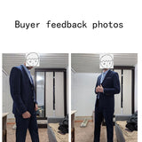 Ceekoo Jacket + Pants / Fashion Boutique Plaid Formal Business Mens Slim Suit 2 Pcs Set Groom Wedding Dress Blazer and Pants