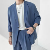 Ceekoo  -  Spring Summer British Style Formal Blazer Men Korean Fashion Loose Casual Dress Jacket Men Harajuku Social Suit Jacket Men M-2XL