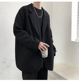 Ceekoo  British-style Blazers Men Leisure Trendy Loose Suit Jackets Male Retro Daily Ins Streetwear All-match Simple Korean Suit-tops