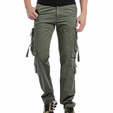 Ceekoo New Mens Cargo Pants Multi Pocket Overall Mens Combat Cotton Trousers Army Casual Joggers Pants Men Plus Size 42 Drop Shipping