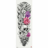 Ceekoo  -  1 Piece Full Flower Arm Waterproof Temporary Tattoos Sticker Large Old School Buddhism Pattern Body Art Tattoo