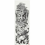 Ceekoo  -  1 Piece Full Flower Arm Waterproof Temporary Tattoos Sticker Large Old School Buddhism Pattern Body Art Tattoo