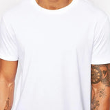 Ceekoo  Brand Men's Cotton Clothing White Long T Shirt Hip Hop Men T-Shirt Extra Long Length Man Tops Tee Long Line Tshirt For Male