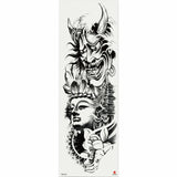 Ceekoo  -  1 Piece Full Flower Arm Waterproof Temporary Tattoos Sticker Large Old School Buddhism Pattern Body Art Tattoo