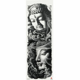 Ceekoo  -  1 Piece Full Flower Arm Waterproof Temporary Tattoos Sticker Large Old School Buddhism Pattern Body Art Tattoo