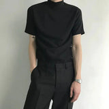 Ceekoo Half Turtleneck Short Sleeve T-shirt