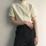 Ceekoo Half Turtleneck Short Sleeve T-shirt