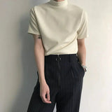 Ceekoo Half Turtleneck Short Sleeve T-shirt