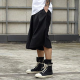 Ceekoo Men Streetwear Hip Hop Punk Gothic Loose Casual Skirt Pant Male Oversize Fashion Kimono Wide Leg Harem Trousers