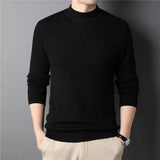 Ceekoo  Brand New Men's Cashmere Sweater Half Turtleneck Men Sweaters Knit Pullovers For male Youth Slim Knitwear Man Sweater