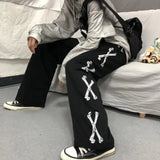 Ceekoo  Y2k Oversize Wide Pants Japanese Men Streetwear Korean Sweatpants Print Casual Sport Straight Trousers