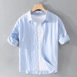 Ceekoo  Long Sleeve Casual Cotton Shirt Men Fashion Comfortable Multicolor Solid Tops Clothing Chemise Camisa Masculina