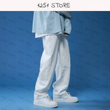 Ceekoo Straight Jeans Men Wide Jeans White Loose Denim Trousers Neutral Jean Streetwear Casual Pure Man Women Pants Hip Hop Bagy jeans