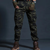 Ceekoo  High Quality Khaki Casual Pants Men Military Tactical Joggers Camouflage Cargo Pants Multi-Pocket Fashions Black Army Trousers