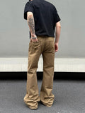 Ceekoo Khaki Straight-leg Cargo Jeans