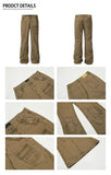 Ceekoo Khaki Straight-leg Cargo Jeans