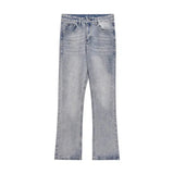 Ceekoo Light Blue Slim Fit Straight-leg Jeans