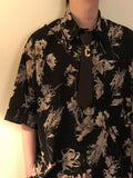 Ceekoo Dark Flowers Shirt