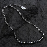 Ceekoo BLACK PENDANT CHAIN NECKLACE