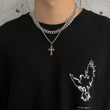 Ceekoo CROSS DOUBLE CHAIN NECKLACE