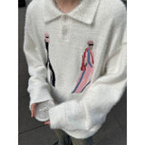 Ceekoo Rollin' Embroidered Mohair Sweater