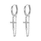 Ceekoo DANGLE CROSS EARRINGS (PAIR)