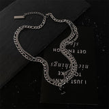 Ceekoo BLACK GEM DOUBLE LAYER MULTI-CHAIN NECKLACE