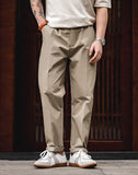 Ceekoo American Retro Straight Casual Tapered Men's Trousers