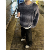 Ceekoo Gradient Striped Fuzzy Sweater