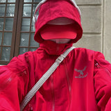 Ceekoo Red Windbreaker Jacket